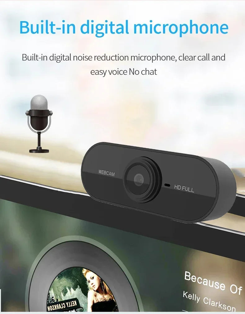 4K Webcam 1080P Mini Camera 2K Full HD Webcam with Microphone 30fps USB Web Cam for Auto Focus PC Laptop Video Shooting Camera