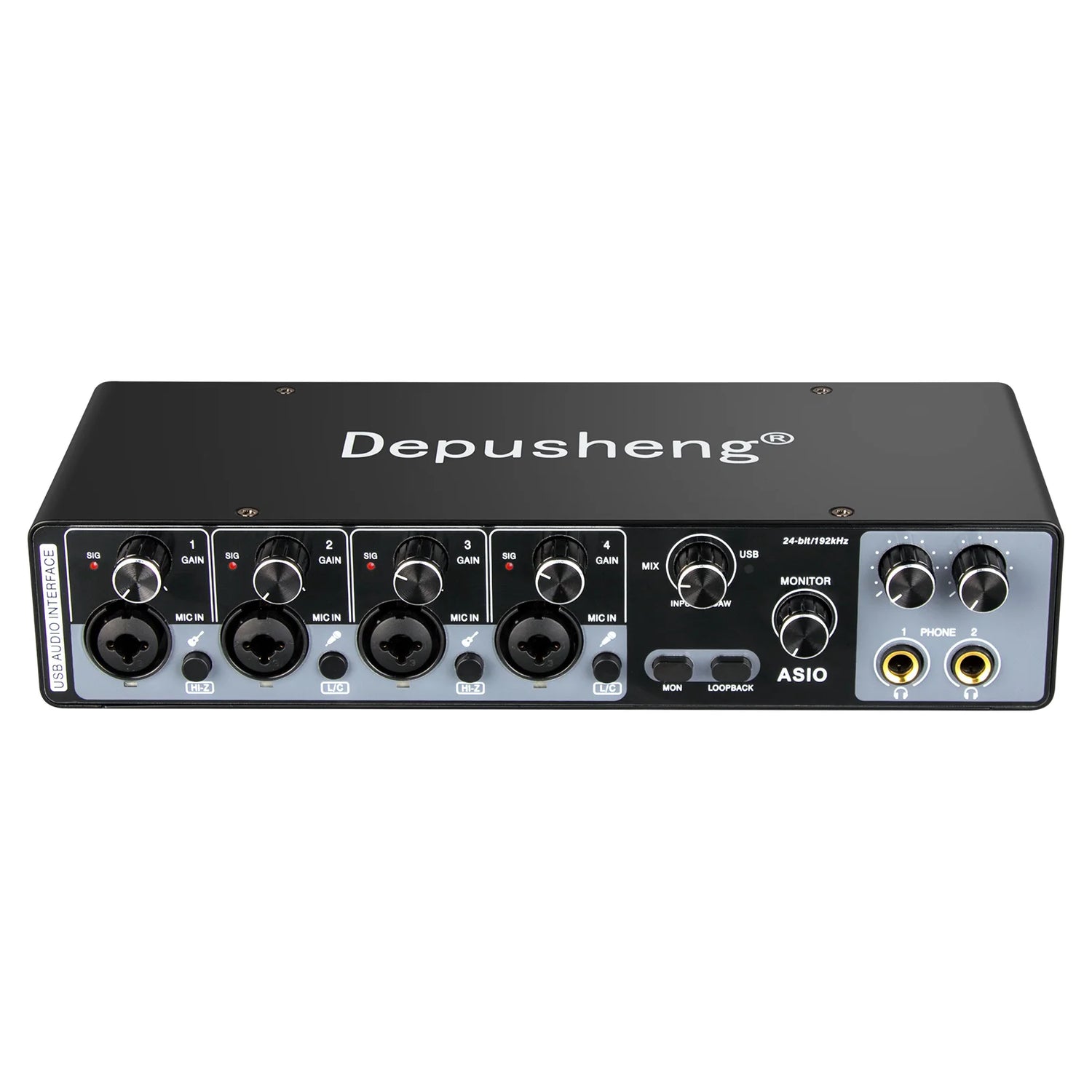 MQ44 ASIO Audio Professional Sound Card 4 Channel 4in 4out USB Audio Interface for Live Recording