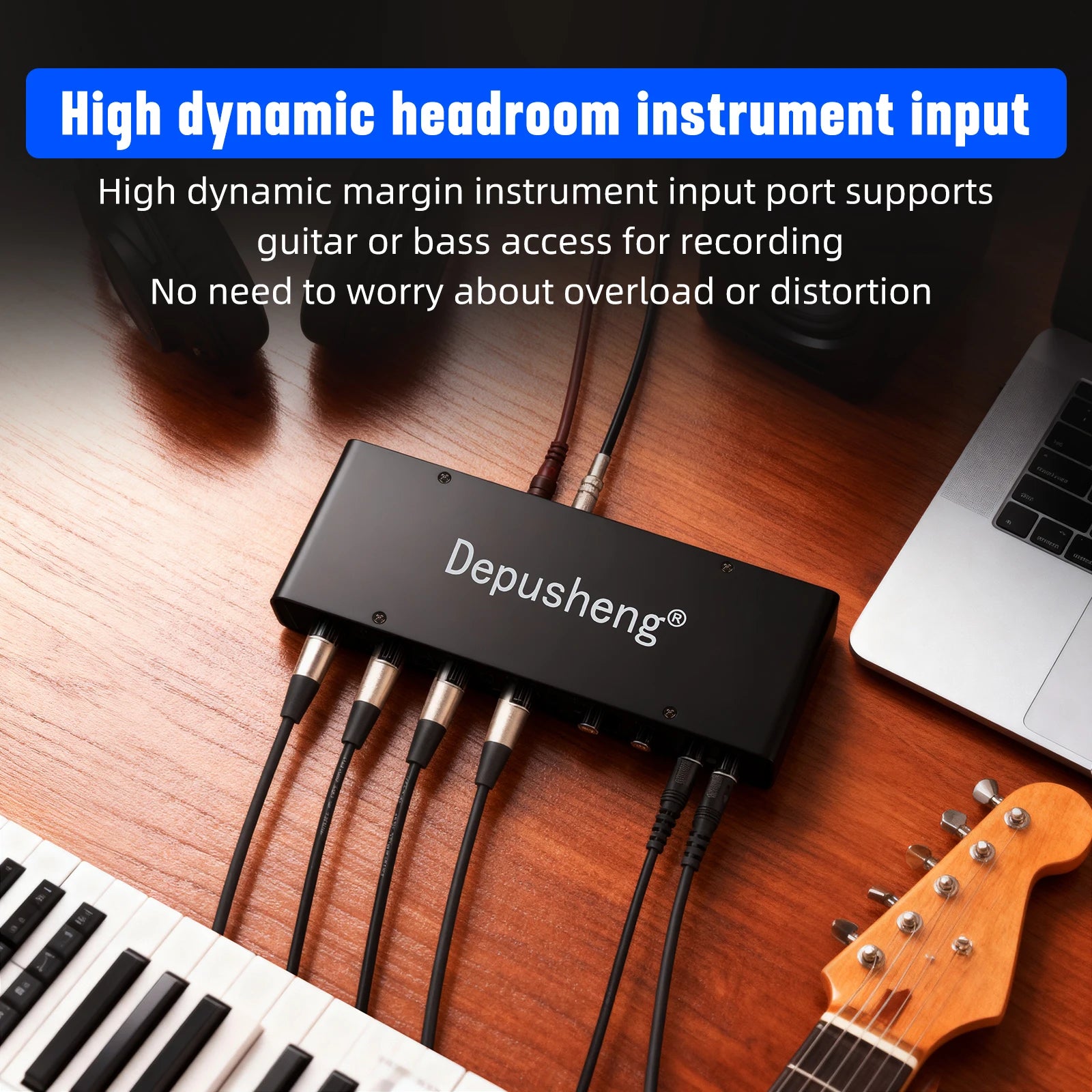 MQ22/44 ASIO Audio Professional Sound Card 2/4 Channel USB Audio Interface for Live Recording