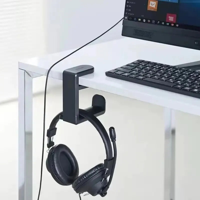 360° Rotating Headphone Stand Desktop Headset Holder PC Gaming Headset Desk Hanger Hook For Headphone Storage Hangin Organizer