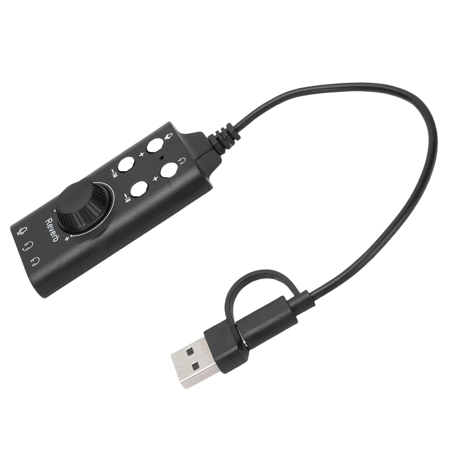 USB External Sound Card USB Type C External Sound Card Microphone Headphone Adapter for Laptop Phone Voice Changer Plug and Play