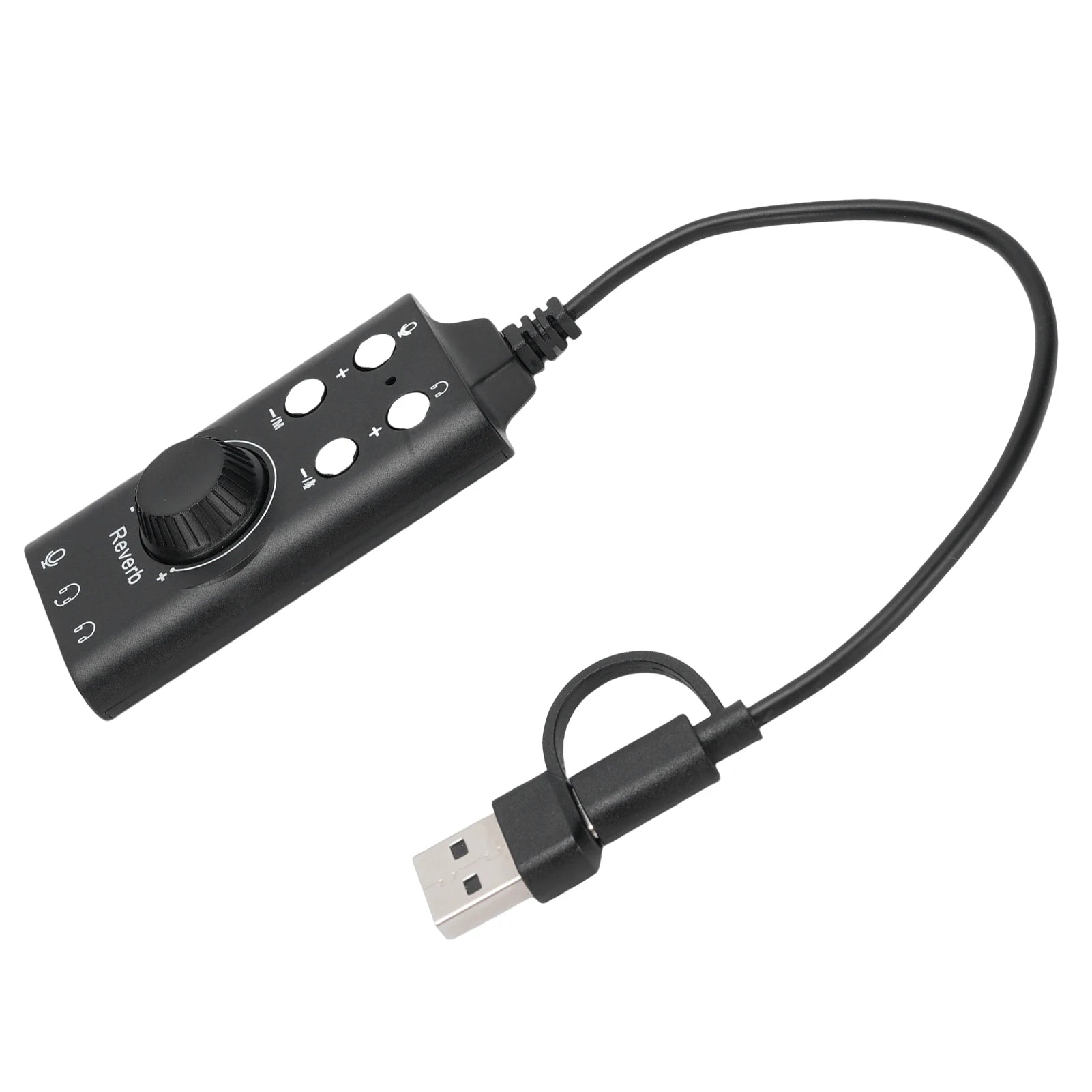 USB External Sound Card USB Type C External Sound Card Microphone Headphone Adapter for Laptop Phone Voice Changer Plug and Play