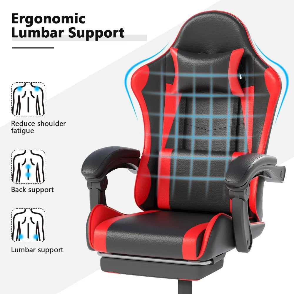 Ergonomic High Back Racing Style Executive Gaming Chair With Headrest &amp; Lumbar Support For Computer Office, Custom