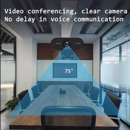 Webcam 1080P Web Cam for Pc Drive-free USB Rotatable Camera with Microphone for Desktop Computer for Video Calling Conference