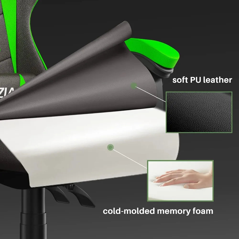 Ergonomic High Back Racing Style Reclining Gaming Chair With Headrest &amp; Lumbar Support For Computer Use, Custom