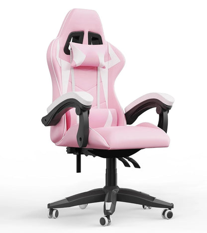 Ergonomic High Back Racing Style Reclining Gaming Chair With Headrest &amp; Lumbar Support For Computer Use, Custom