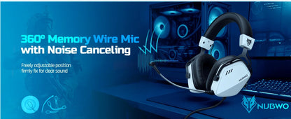 NUBWO HG03 Gaming Headphones with 7.1 Surround Sound USB-A Wired Headsets Gamer with Noise Canceling Mic Comfortable Design