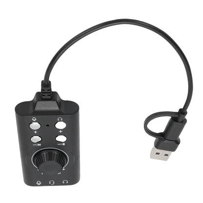 USB External Sound Card USB Type C External Sound Card Microphone Headphone Adapter for Laptop Phone Voice Changer Plug and Play