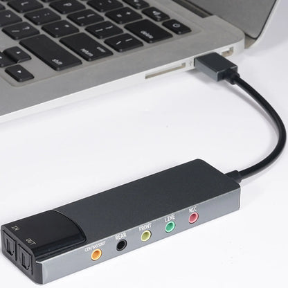 7.1 USB 2.0 Surround Sound Card with SPDIF Digital Sound High Resolution Music External Sound Card for Laptop PC