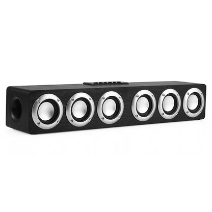 Super Powerful Bluetooth Speaker Wooden Six Subwoofer caixa de som Home Theater TV Sound Box Sound Bar Surround Stereo TF U Disk