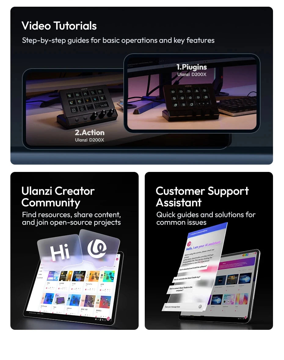 Stream Deck Creative Desktop Control Hub D200X D200H D200 For Video Photo Livestream