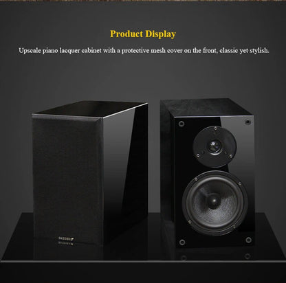 5-inch HIFI Passive Bookshelf Speaker 150W Output Power 3-inch Tweeter Unit Lacquered Shell Professional Monitor Speaker