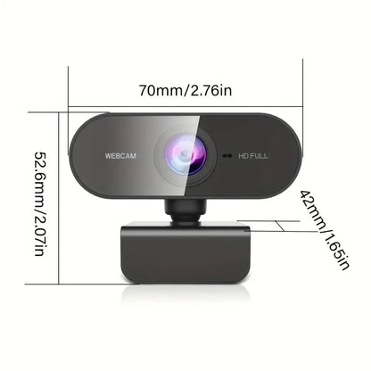 Webcam 1080P Web Cam for Pc Drive-free USB Rotatable Camera with Microphone for Desktop Computer for Video Calling Conference