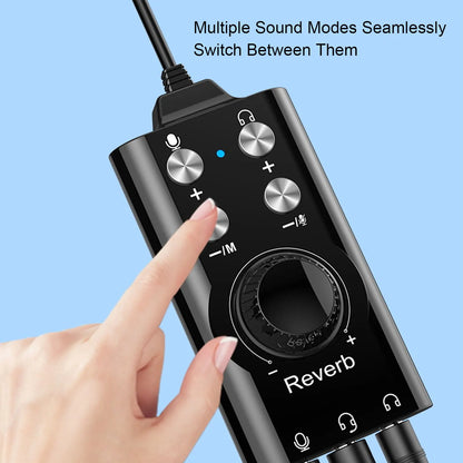 USB External Sound Card USB Type C External Sound Card Microphone Headphone Adapter for Laptop Phone Voice Changer Plug and Play
