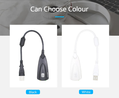 USB Sound Card Computer Gaming Specific External High-End Sound Card, 5HV2 Stereo 7.1 Channel Wired Sound Card