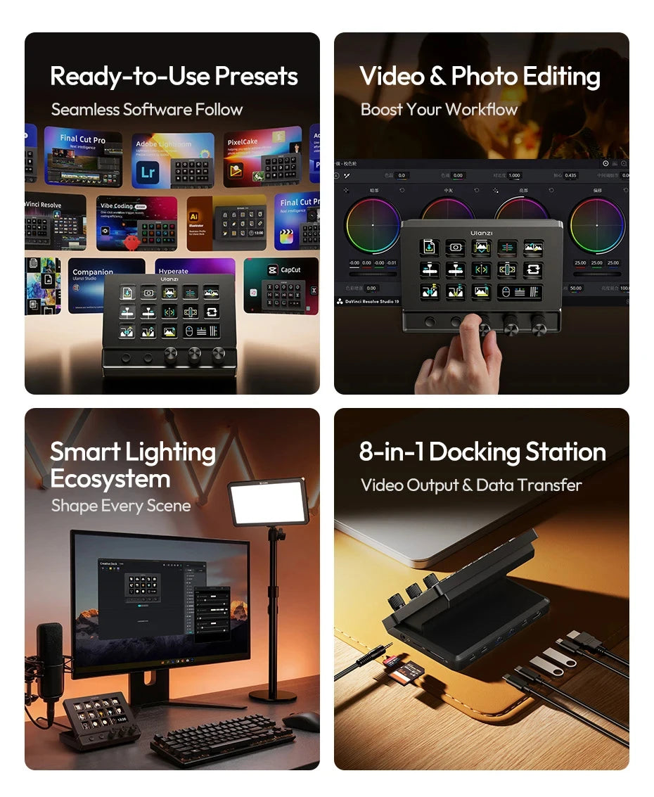 Stream Deck Creative Desktop Control Hub D200X D200H D200 For Video Photo Livestream