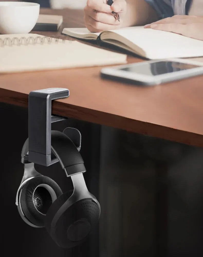 360° Rotating Headphone Stand Desktop Headset Holder PC Gaming Headset Desk Hanger Hook For Headphone Storage Hangin Organizer
