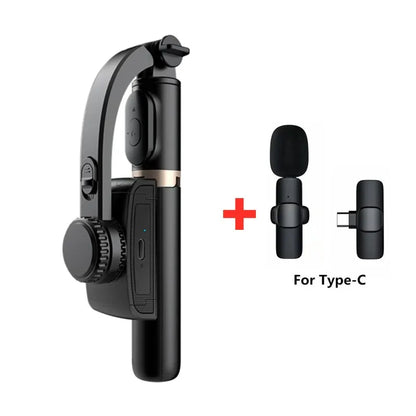 BSLIUFANG NEW mini 360 Rotation Following Shooting Mode Stabilizer Gimbal For Smartphone Live Photography Selfie Stick Tripod