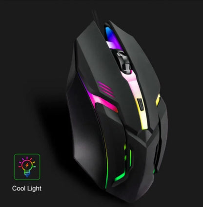 Ergonomic gaming mouse, suitable for desktop and laptop computers, 4-button USB RGB backlit mouse