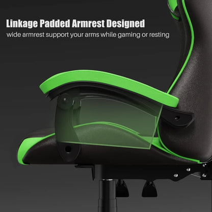 Ergonomic High Back Racing Style Reclining Gaming Chair With Headrest &amp; Lumbar Support For Computer Use, Custom
