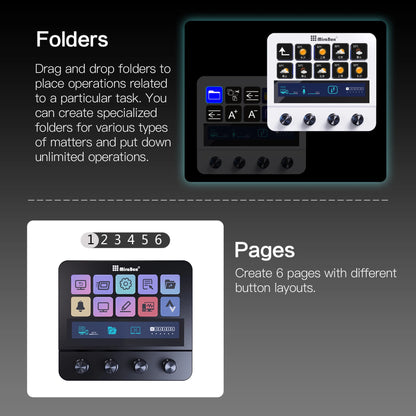 Mirabox N4 Stream deck 10 LCD Keys Button Live Console Mini Keypad Streamdeck Deck Dock macropad Stream Desk Studio Controller