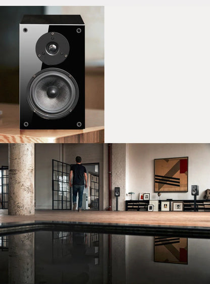 5-inch HIFI Passive Bookshelf Speaker 150W Output Power 3-inch Tweeter Unit Lacquered Shell Professional Monitor Speaker