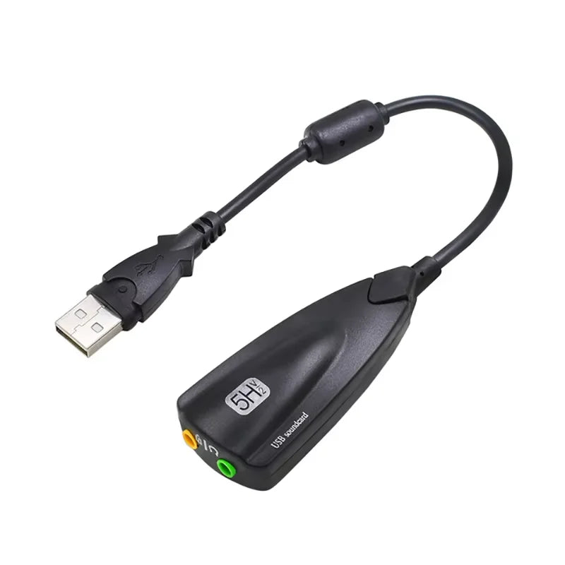 USB Sound Card Computer Gaming Specific External High-End Sound Card, 5HV2 Stereo 7.1 Channel Wired Sound Card