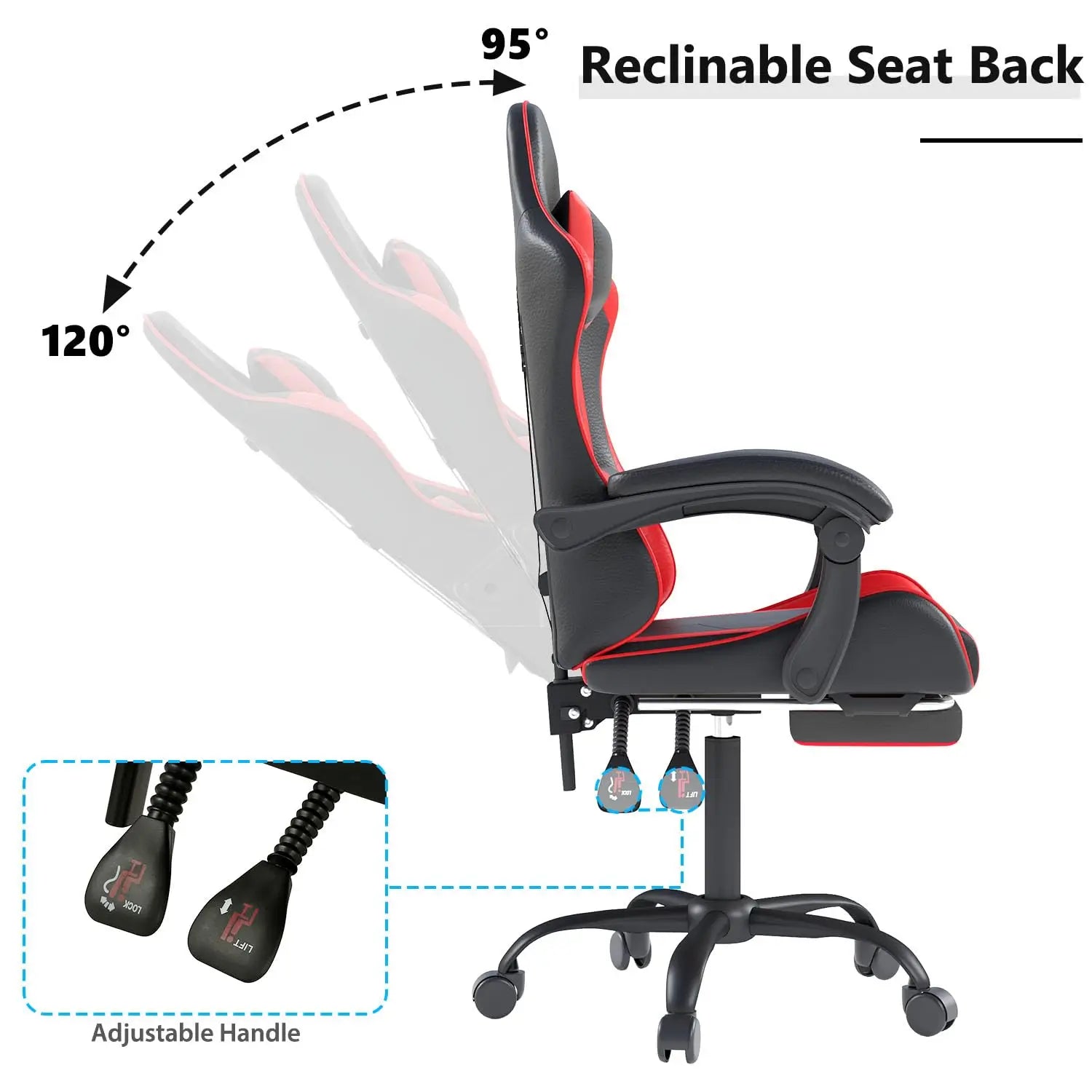 Ergonomic High Back Racing Style Executive Gaming Chair With Headrest &amp; Lumbar Support For Computer Office, Custom