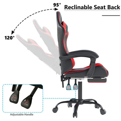 Ergonomic High Back Racing Style Executive Gaming Chair With Headrest &amp; Lumbar Support For Computer Office, Custom