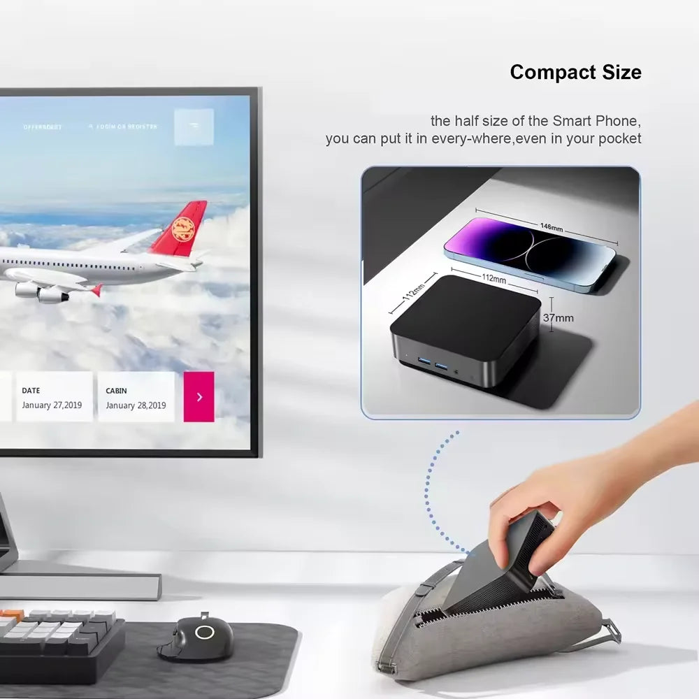 2026 Gaming Mini PC Intel Core i9 10980HK i3 6100U WIFI 6 BT5.2 Portable Computer Windows 11 Pro 16GB 32GB RAM 1TB SSD PC Gamer