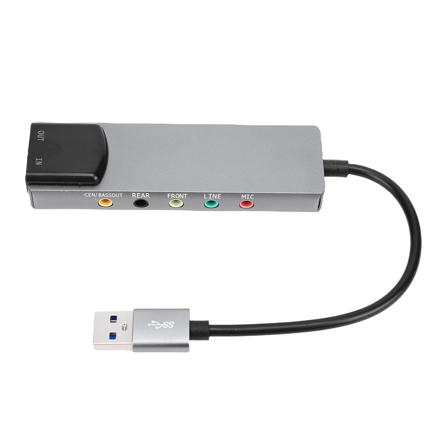 7.1 USB 2.0 Surround Sound Card with SPDIF Digital Sound High Resolution Music External Sound Card for Laptop PC