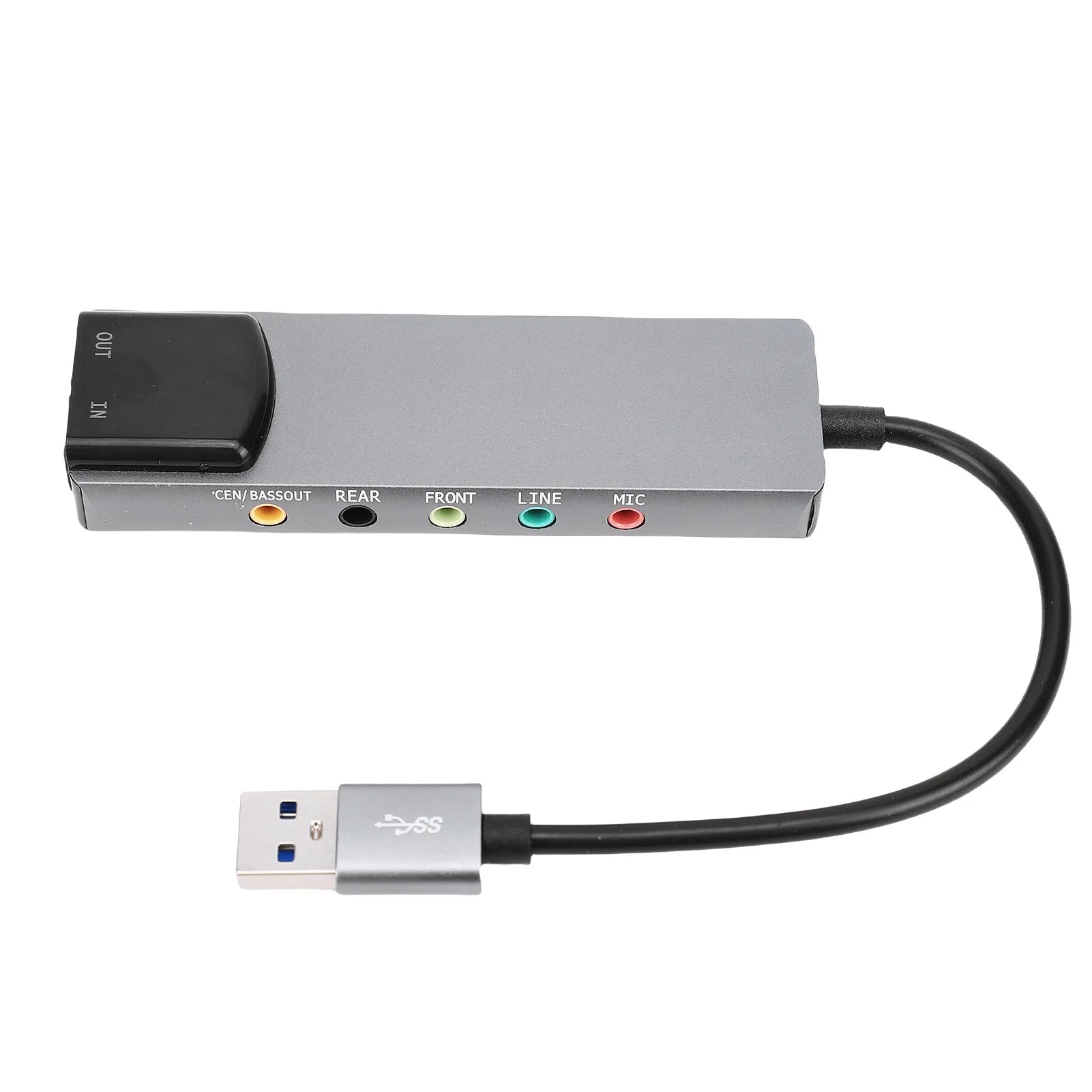 7.1 USB 2.0 Surround Sound Card with SPDIF Digital Sound High Resolution Music External Sound Card for Laptop PC
