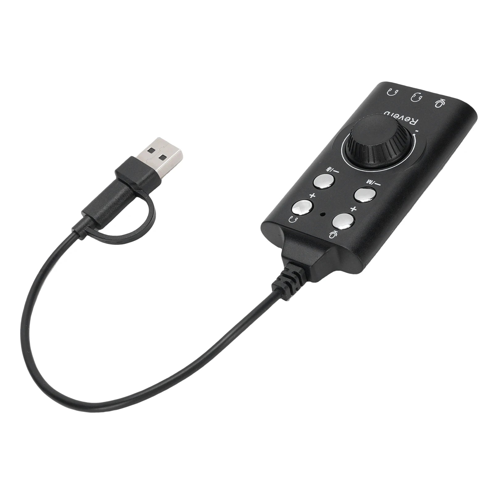 USB External Sound Card USB Type C External Sound Card Microphone Headphone Adapter for Laptop Phone Voice Changer Plug and Play