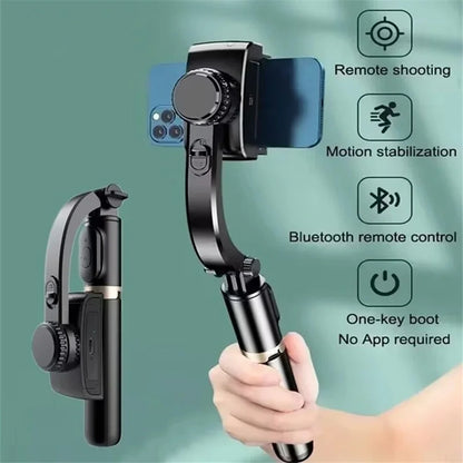 BSLIUFANG NEW mini 360 Rotation Following Shooting Mode Stabilizer Gimbal For Smartphone Live Photography Selfie Stick Tripod