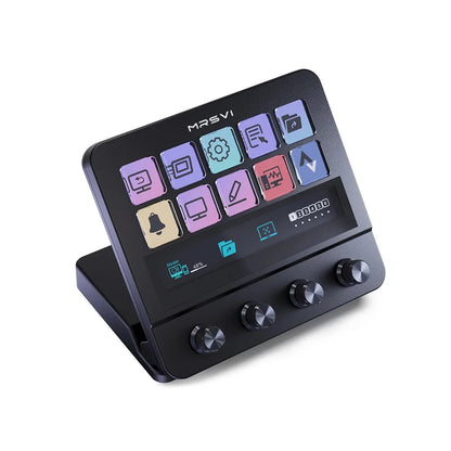 MRSVI N4 Stream Deck Controller, Elgato Alternative, 10 Programmable LCD Keys with 500+ Plugins for Streaming/Editing