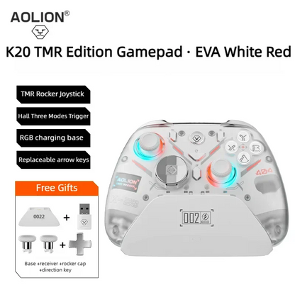 Aolion K10 RGB Wireless Gaming Controller With Charging Dock Gamepad Hall Effect Joystick Trigger For Nintend Switch 2/PC/Phone