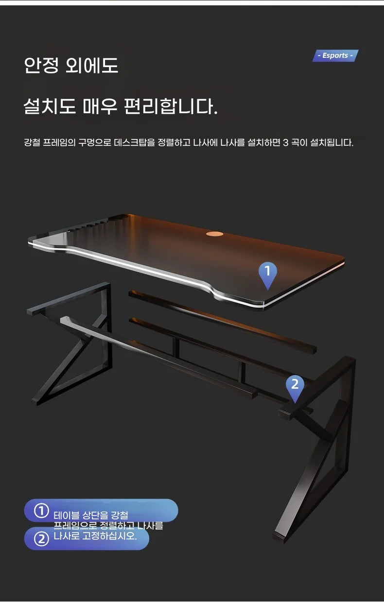 Gaming Computer Desk Home Office Study Desk Adjustable Height Compact Small Space Ergonomic Desk Mesa Para Computador Furniture