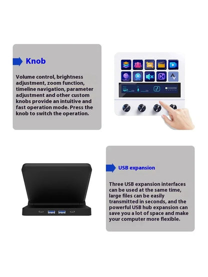 MRSVI N4 Stream Deck Controller, Elgato Alternative, 10 Programmable LCD Keys with 500+ Plugins for Streaming/Editing