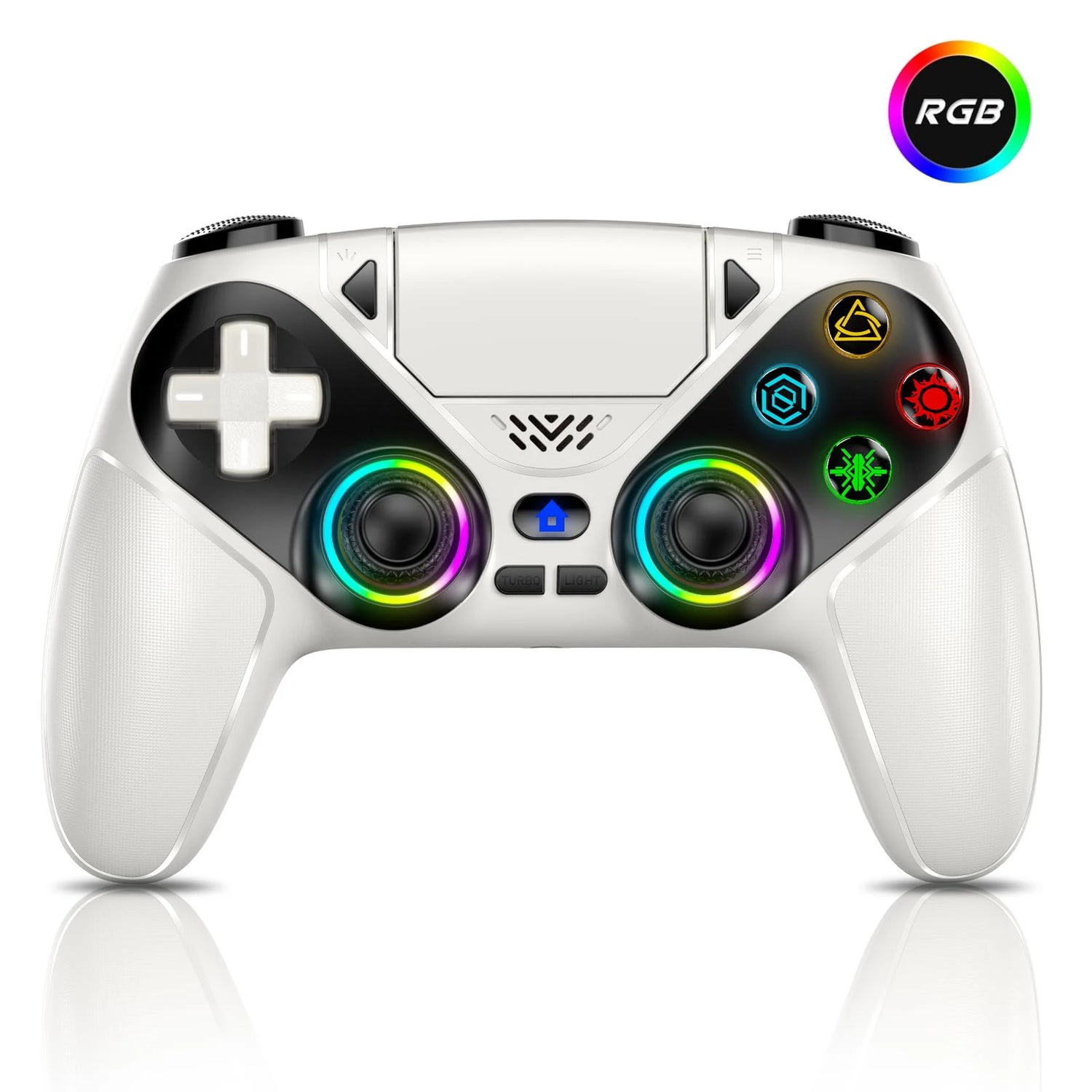RGB Light Controller For PlayStation 5/PS5 Pro/Slim/PC Wireless Gamepad Marco/Turbo NO Drift Hall Effect Gaming Control Joystick