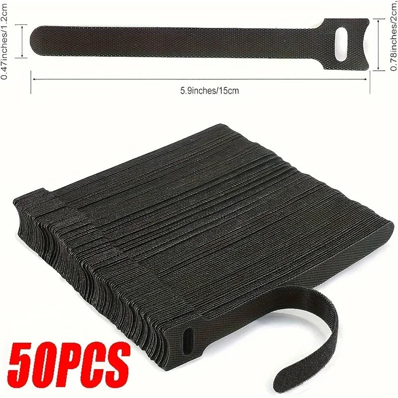 50PCS Cable Organizer Cable Management Cable Winder Tape Protector for Wire Ties Phone Accessories Organizador Cables Orginazer