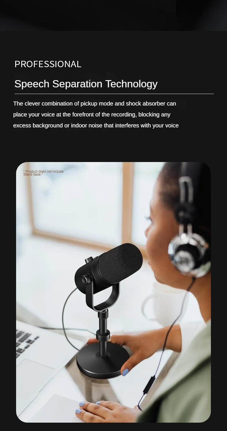 Boom Arm - Adjustable 360° Rotatable Microphone Sturdy Aluminum Alloy Mic Desk, Table Stand Foldable Scissor Stable Mount Arms