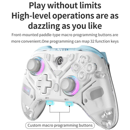 Aolion K10 RGB Wireless Gaming Controller With Charging Dock Gamepad Hall Effect Joystick Trigger For Nintend Switch 2/PC/Phone
