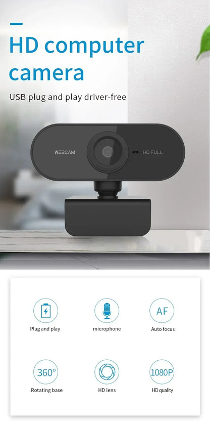 4K Webcam 1080P Mini Camera 2K Full HD Webcam with Microphone 30fps USB Web Cam for Auto Focus PC Laptop Video Shooting Camera