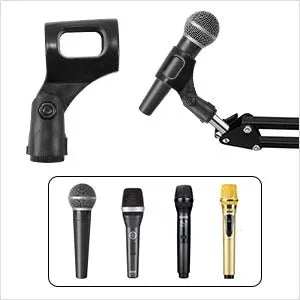 Microphone Stand, WOSTOO Mic Stand Desk Boom Arm with Fill Light Professional