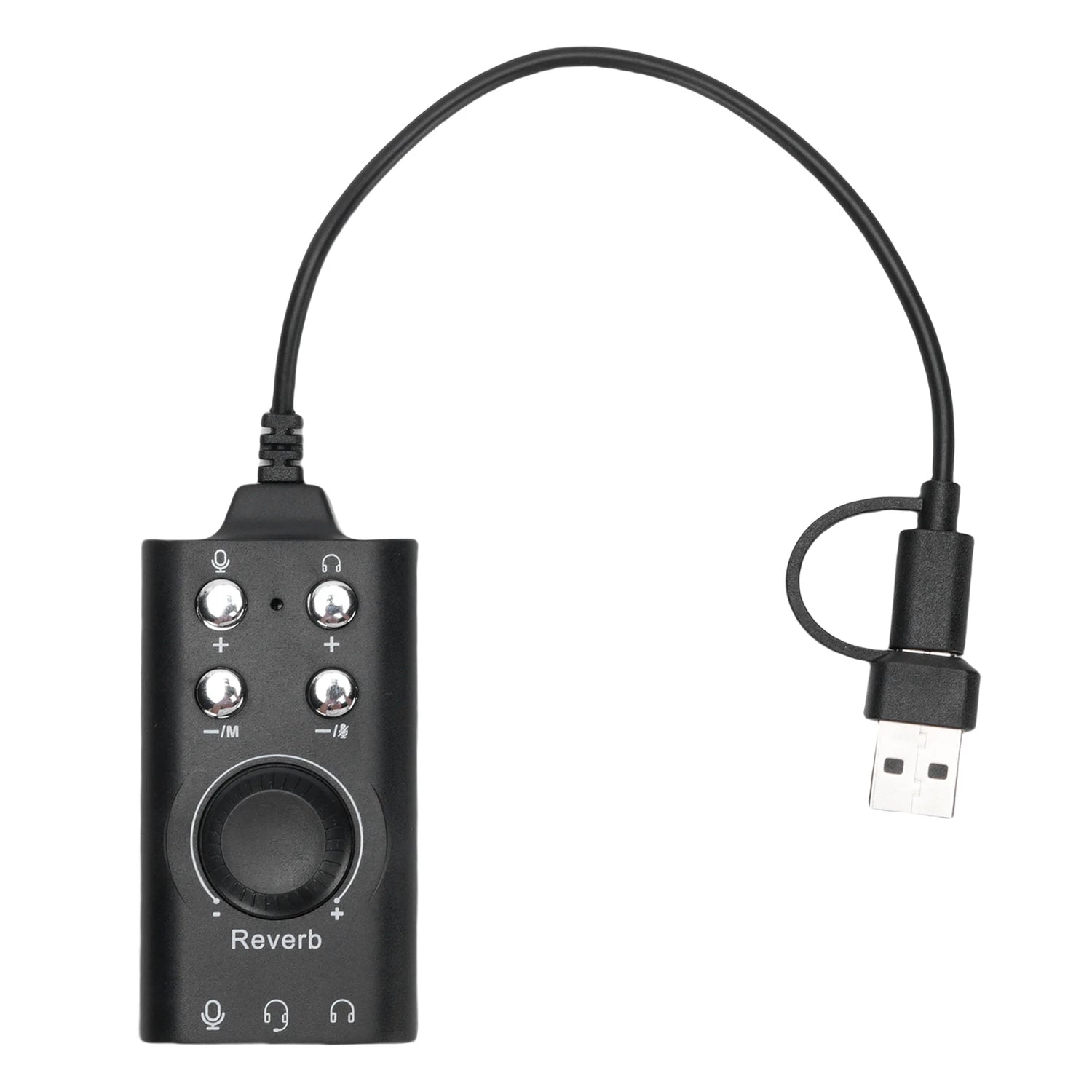 USB External Sound Card USB Type C External Sound Card Microphone Headphone Adapter for Laptop Phone Voice Changer Plug and Play