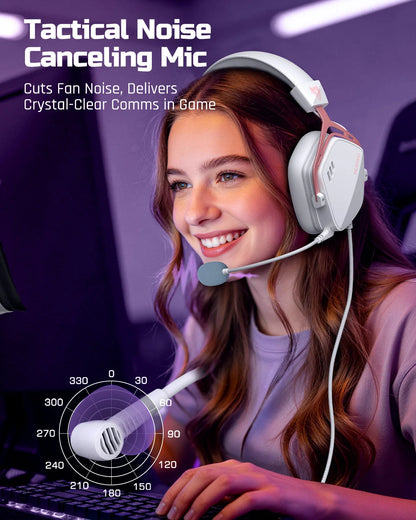NUBWO HG03 Gaming Headphones with 7.1 Surround Sound USB-A Wired Headsets Gamer with Noise Canceling Mic Comfortable Design