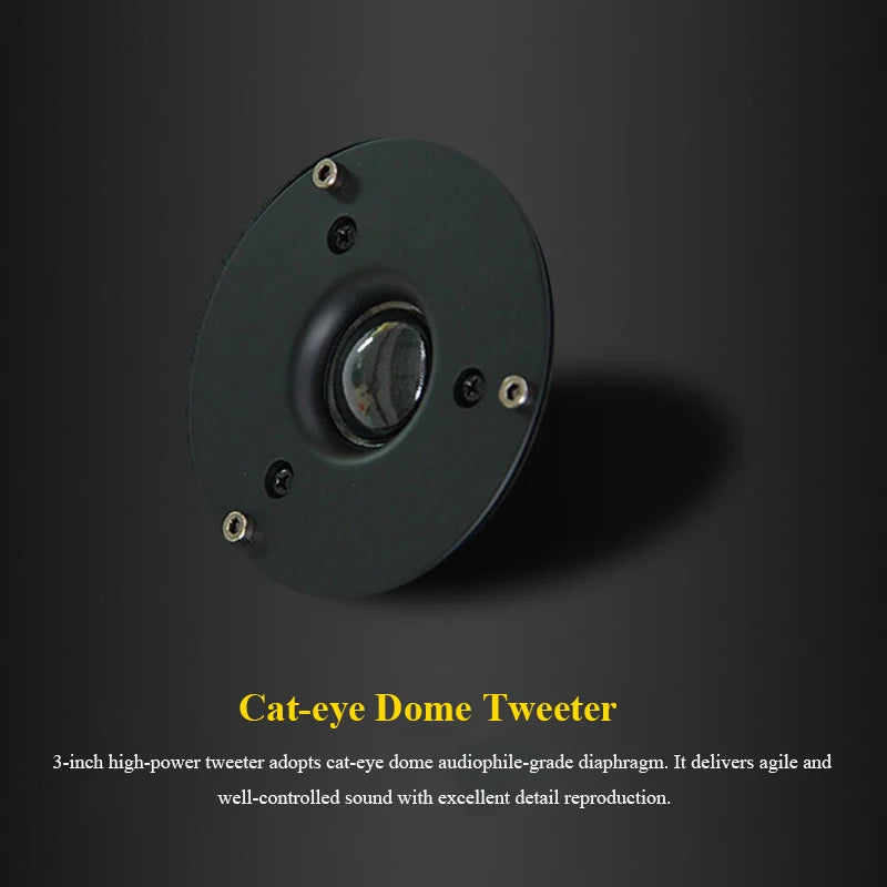 5-inch HIFI Passive Bookshelf Speaker 150W Output Power 3-inch Tweeter Unit Lacquered Shell Professional Monitor Speaker