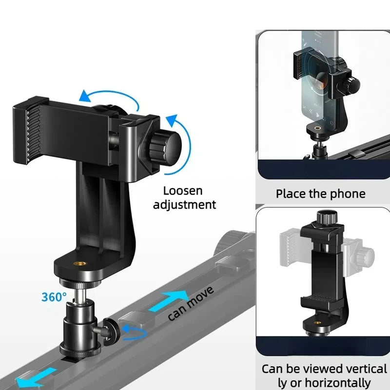 Boom Arm - Adjustable 360° Rotatable Microphone Sturdy Aluminum Alloy Mic Desk, Table Stand Foldable Scissor Stable Mount Arms
