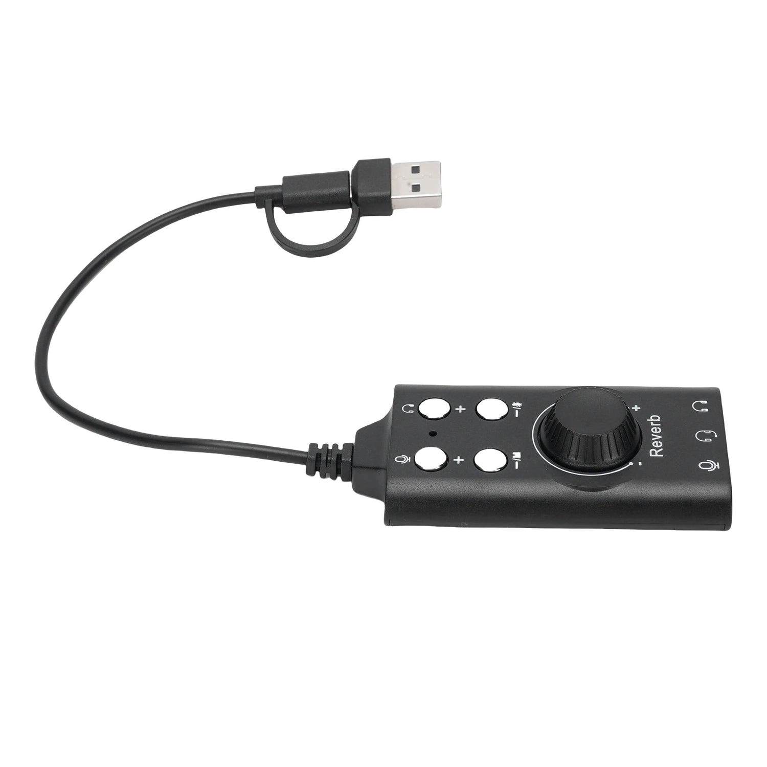 USB External Sound Card USB Type C External Sound Card Microphone Headphone Adapter for Laptop Phone Voice Changer Plug and Play
