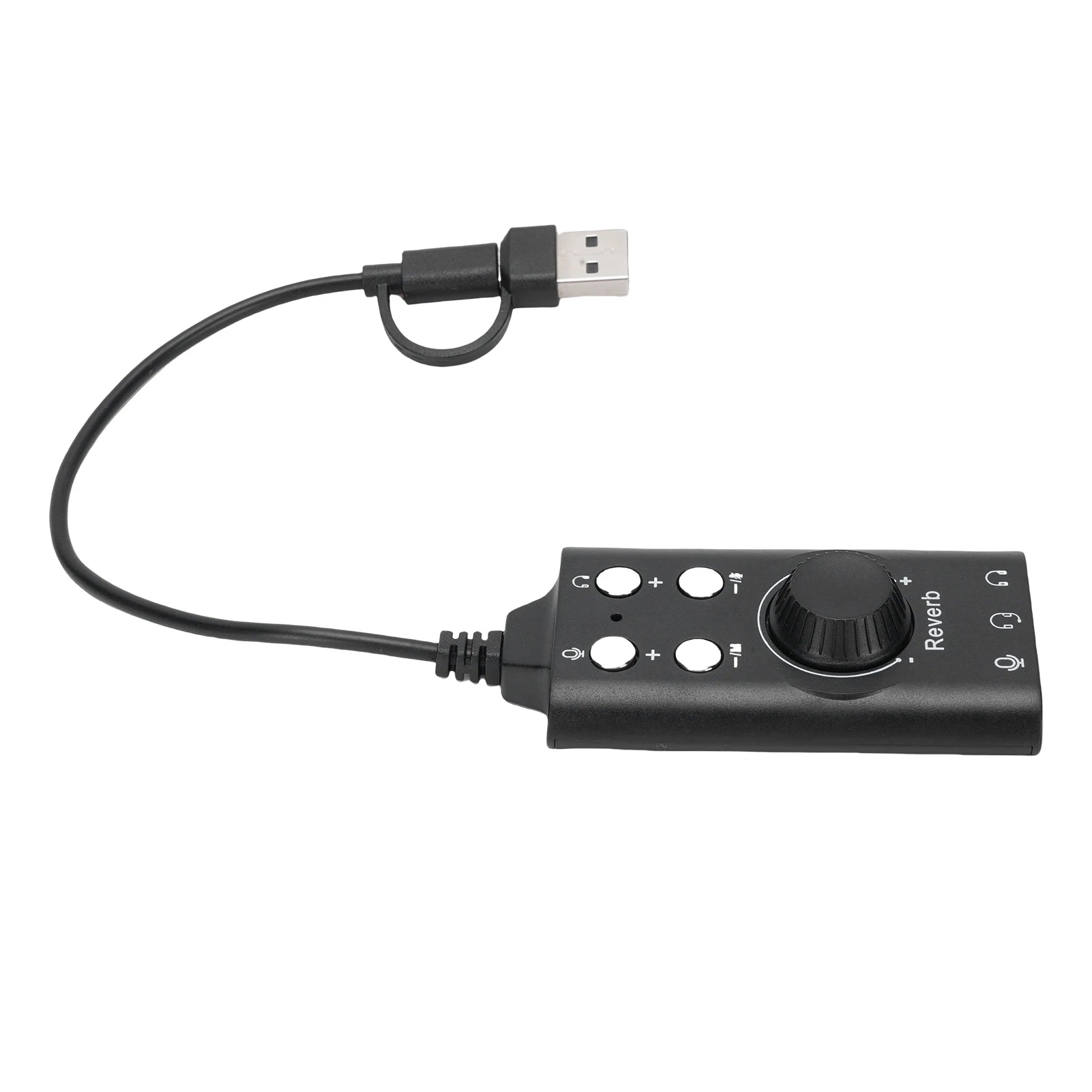 USB External Sound Card USB Type C External Sound Card Microphone Headphone Adapter for Laptop Phone Voice Changer Plug and Play